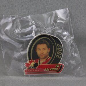 Team Canada Hockey Pin - 2002 Olympic Pin Ed Belfour - Celluloid Pin